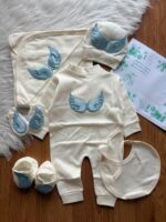 هفت تکه بیمارستانی طرح بال فرشته 😍(آبی) - Image 2