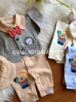 سرهمی نوزادی کلاهدار نخ پنبه خرس کوچولو - تصویر 2
