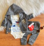 سه تکه خرسی ملوانی جذاب😍برند ترک🇹🇷