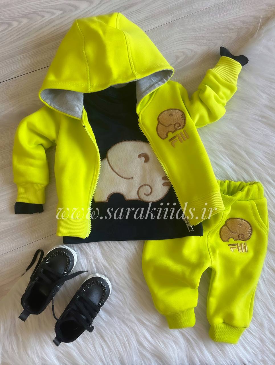 2302 رنگ شبرنگ سه تکه اسپرت تو کرکی فیل کوچولو🤩 - Image 1