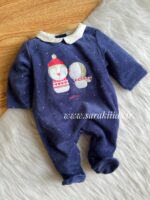 سرهمی نوزادی مخمل پنگوئنی برند وارداتی