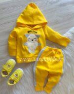 ست هودی شلوار نخ پنبه تیکه دوزی ببعی کوچولو - تصویر 2