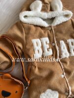 سرهمی نوزادی زمستانه کبریتی داخل تدیطرح bear (قهوه ای) - تصویر 3