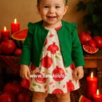 🍉🍒پیراهن دو تکه طرح انار🍒🍉