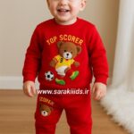 ست دو تکه خرس فوتبالیست نخ پنبه تیکه دوزی شده 🥰