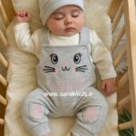 بلوز و سرهمی گربه ملوس به همراه کلاه🥰افتصادی