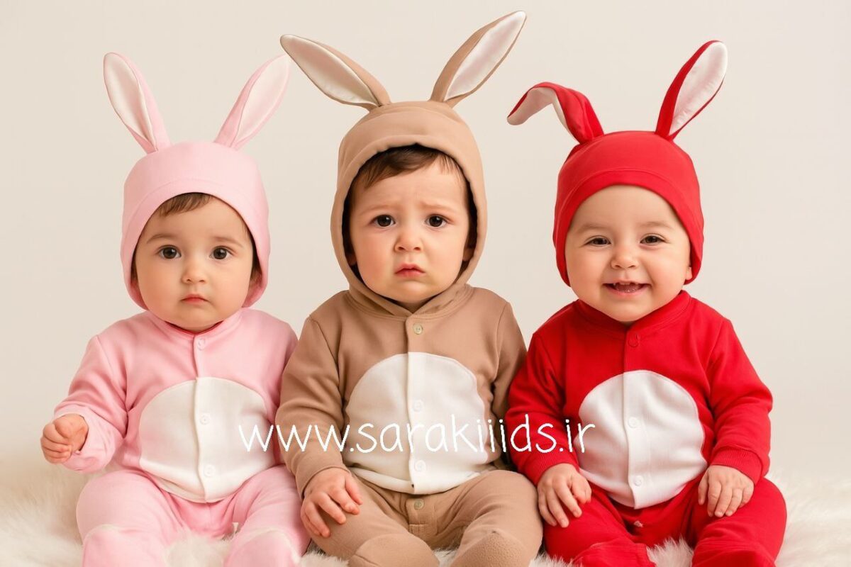 سرهمی کلاهدار نخی خرگوشی🥰اسپرت - Image 1