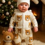 سرهمی نخ پنبه خرس شالگردنی😍اسپرت