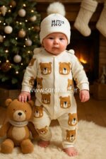 سرهمی نخ پنبه خرس شالگردنی😍اسپرت