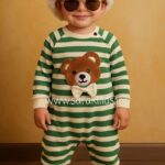 سرهمی نخ پنبه تیکه دوزی خرسی🤩در دو رنگ