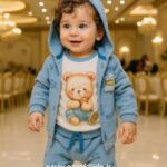 سه تکه کلاهدار خرس کوچولو🤩در دو رنگ✅