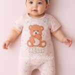 رامپر وارداتی کلاهدار تدی کوچولو🥰