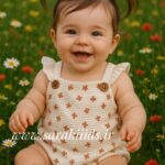 رامپر نخ پنبه طرح شکوفه بهار🥰