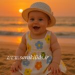 پیراهن کلاهدار ساحلی برند ترک😍