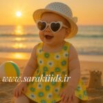 پیراهن کلاهدار ساحلی برند ترک😍