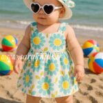 پیراهن کلاهدار ساحلی برند ترک😍