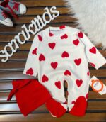 سرهم نخ پنبه کلاهدار ترک  طرح قلب🥰ارسال ۲۵ مرداد - Image 4