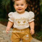 بلوز شلوارک پروانه🩷