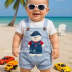 بیلر شورتکی خرس کوچولو با بلوز برند ترک🥳