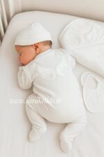 هفت تکه بیمارستانی طرح بال فرشته 😍(سفید)
