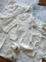 ست نخ پنبه اعلا بیمارستانی طرح قلب🥰 (قرمز) - Image 3