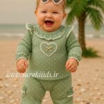 بلوز آستین بلند و شلوار نخ پنبه پریا (ارسال 30 آذر )