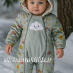 سرهمی اسپرت دو تکه زمستانه 😍طرح ابر و‌رنگین کمان