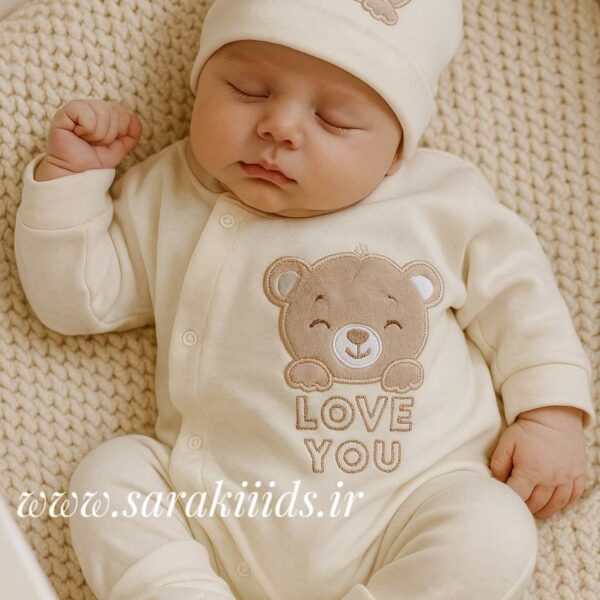 هفت تکه نخ پنبه خرس LOVE YOU😍 (دو رنگ)