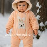 سرهمی دخترانه دو تکه زمستانه 😍طرح خرگوش کوچولو