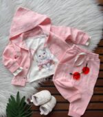 سه تکه بیسکوئیتی نخ پنبه دخترانه🥰 ارسال 3 شهریور - Image 6