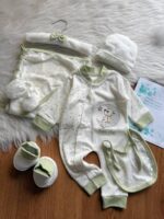 هفت تکه نخ پنبه گلدوزی شده بیمارستانی🥳 (طرح ماه و ستاره) - Image 2