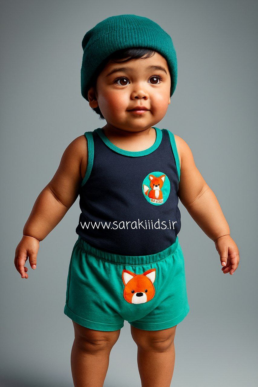 SK63134.1 تاب و شورتک نخ پنبه روباه - Image 1