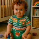 بادی آستین کوتاه با شورت روباه کوچولو