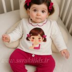 بلوز و شلوار شیک دخترونه مدل دنیز (ارسال 25 ابان)