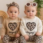 بادی شلوار کبریتی قلبی پلنگی