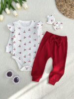 ست ۳ تیکه آلبالو 😍(ارسال 28 مهر ماه) - Image 2