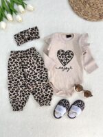 بادی شلوار کبریتی قلبی پلنگی - Image 2