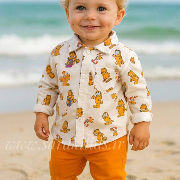 دو تکه اسپرت 3 تا 7 سال😍 (طرح گارفیلد)