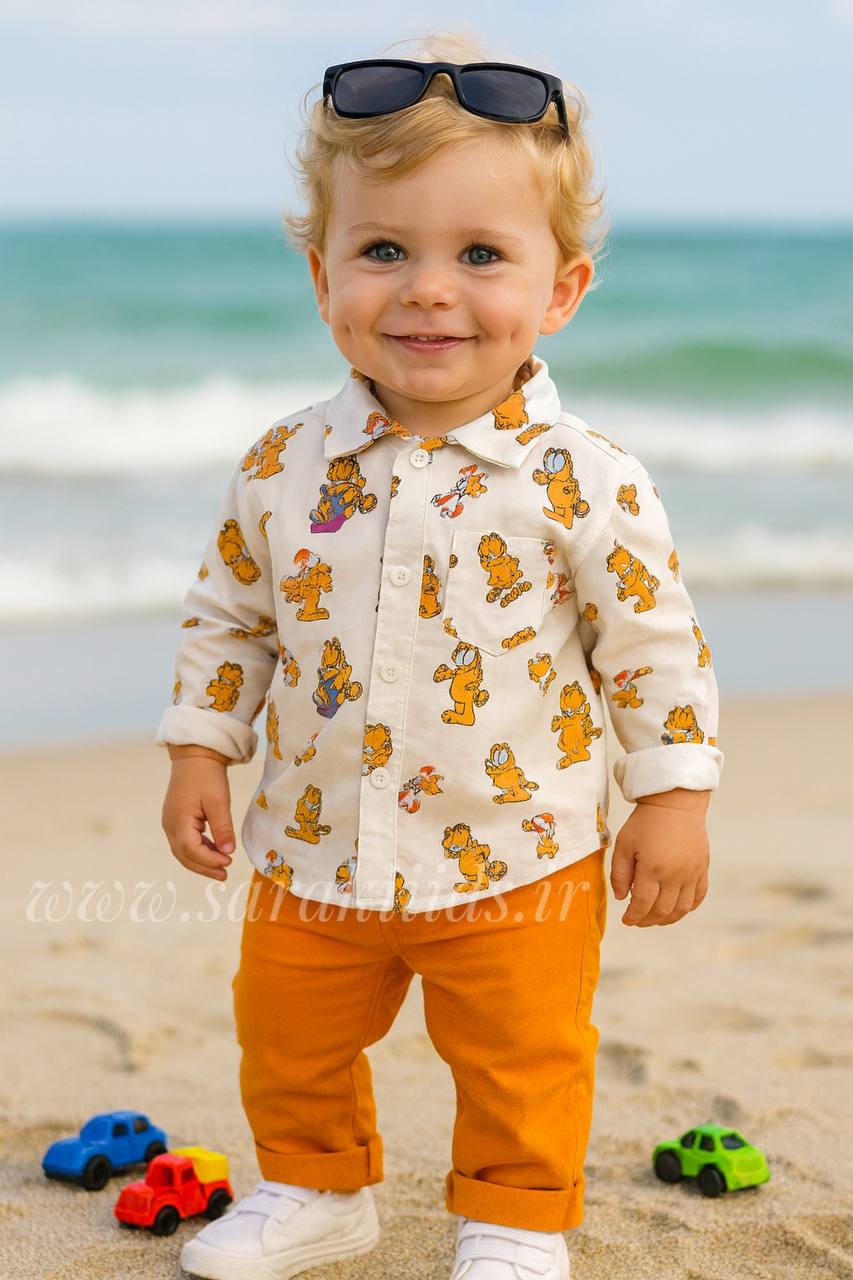 IMG_20251031_121021_836 دو تکه اسپرت 3 تا 7 سال😍 (طرح گارفیلد) - Image 1