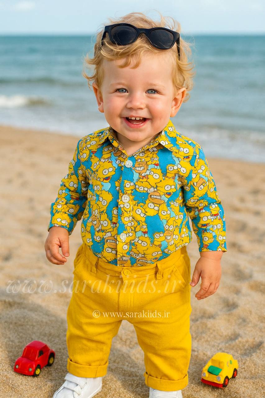 IMG_20251031_123349_876 دو تکه اسپرت 3 تا 7 سال😍 طرح سمپسون ها - Image 1