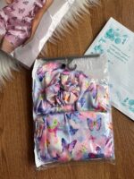 لباس خواب ساتن سه تکه (طرح پروانه) - Image 2