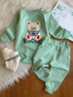 بادی شلوار نخ پنبه طرح برجسته😍 (سبز و قرمز) - Image 4