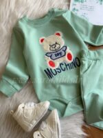 بادی شلوار نخ پنبه طرح برجسته😍 (سبز و قرمز) - Image 6