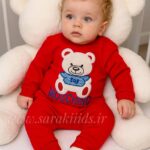 بادی شلوار نخ پنبه طرح برجسته😍 (سبز و قرمز)