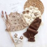 مانتوو شلوار دخترونه طرح قلب و پاپیون🤎 - Image 2