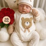 سه تکه نخ پنبه بیمارستانی (طرح تدی برجسته)