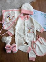 هفت تکه نخ پنبه بیمارستانی🥰طرح دخترک - Image 2