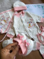 هفت تکه نخ پنبه بیمارستانی🥰طرح دخترک - Image 3