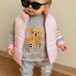 سه تکه ترک پافر دار تدی