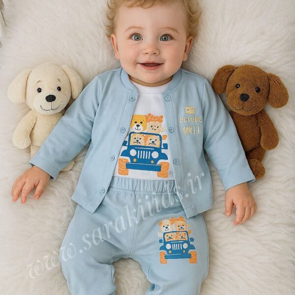 سه تکه نخ پنبه اسپرت 🥳 (طرح سافاری)